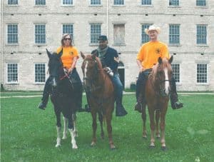 Al & Mary at Fort Wayne Detroit with the Michigan “Buffalo Soldier” for a Children’s Inner City Event