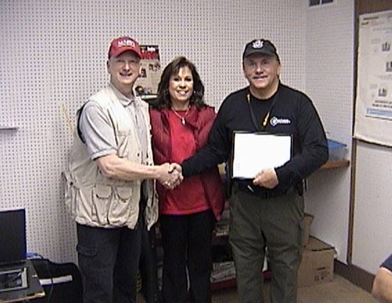 Master FBI/DEA Instructor receives Award for Outstanding Training At UPA Range in Masters Handgun Course he Instructed