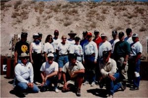 Training at World Famous Col. Jeff Cooper’s ‘Gunsight Firearm Academy’, Paulden, AZ, 1996