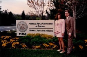 Mary & Al at NRA Headquarters in Virginia by invitation of the ‘NRA Training Staff’, 1996