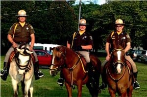 “Al on patrol” with his Police Horse ‘Royal’ (in the middle)
