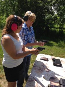 Mary instructing at her Private Shooing Range, which located nearby her Indoor shooting Range, limited to special guests of UPA